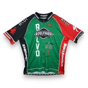 (M) Boulevard Brewing Company Zip Cycling Shirt